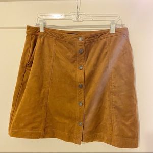 Faux suede mini skirt